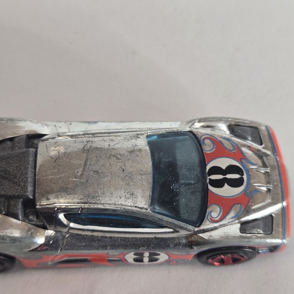 Hot Wheels Acceleracers Reverb Diecast Toy Car, #8 - Silver/Red - Picture 6 of 9